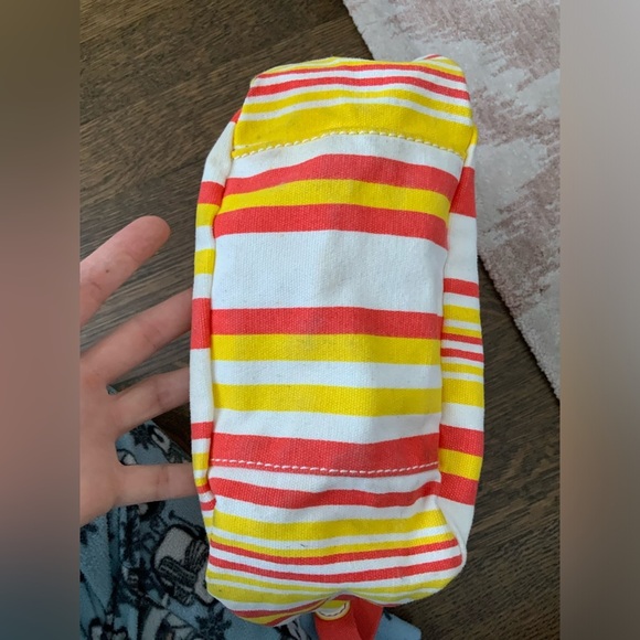 JUICY COUTURE Striped Yellow Orange Hobo Cotton Fabric Shoulder Bag BRAND NEW - Picture 14 of 16